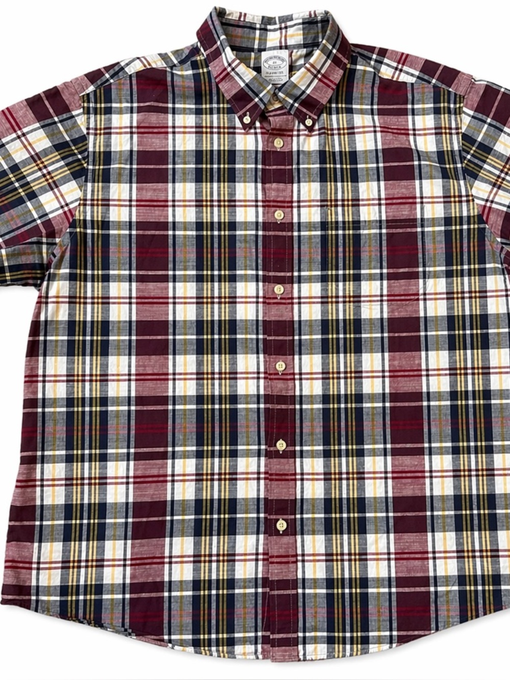 Brooks Brothers 1818 Regent Fit XL Plaid Button Down Shirt Mens Cotton